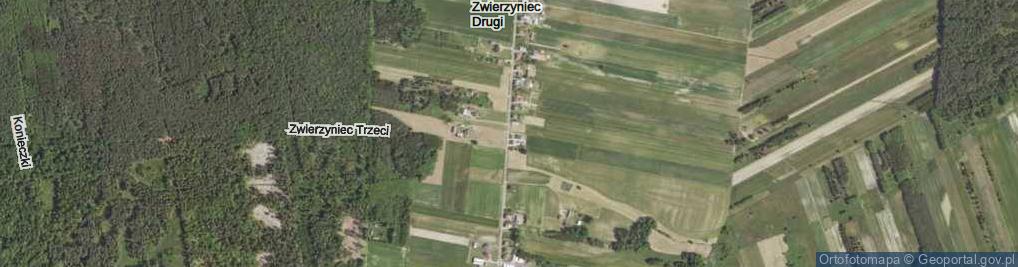 Zdjęcie satelitarne Zwierzyniec Drugi ul.